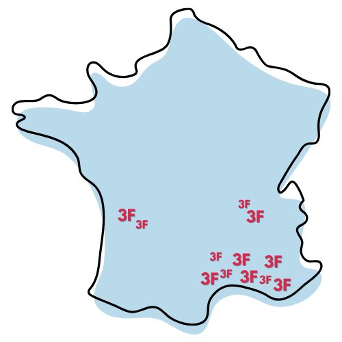 CARTE 3FSCAN sans fond zone d'intervention Zone d’intervention scan 3D région PACA – 3FSCAN